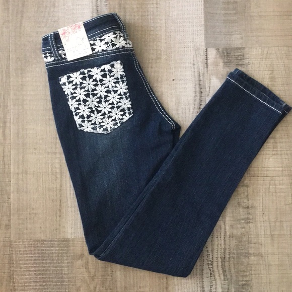 Free Planet Other - NWT girls embroidered denim jeans skinny fit